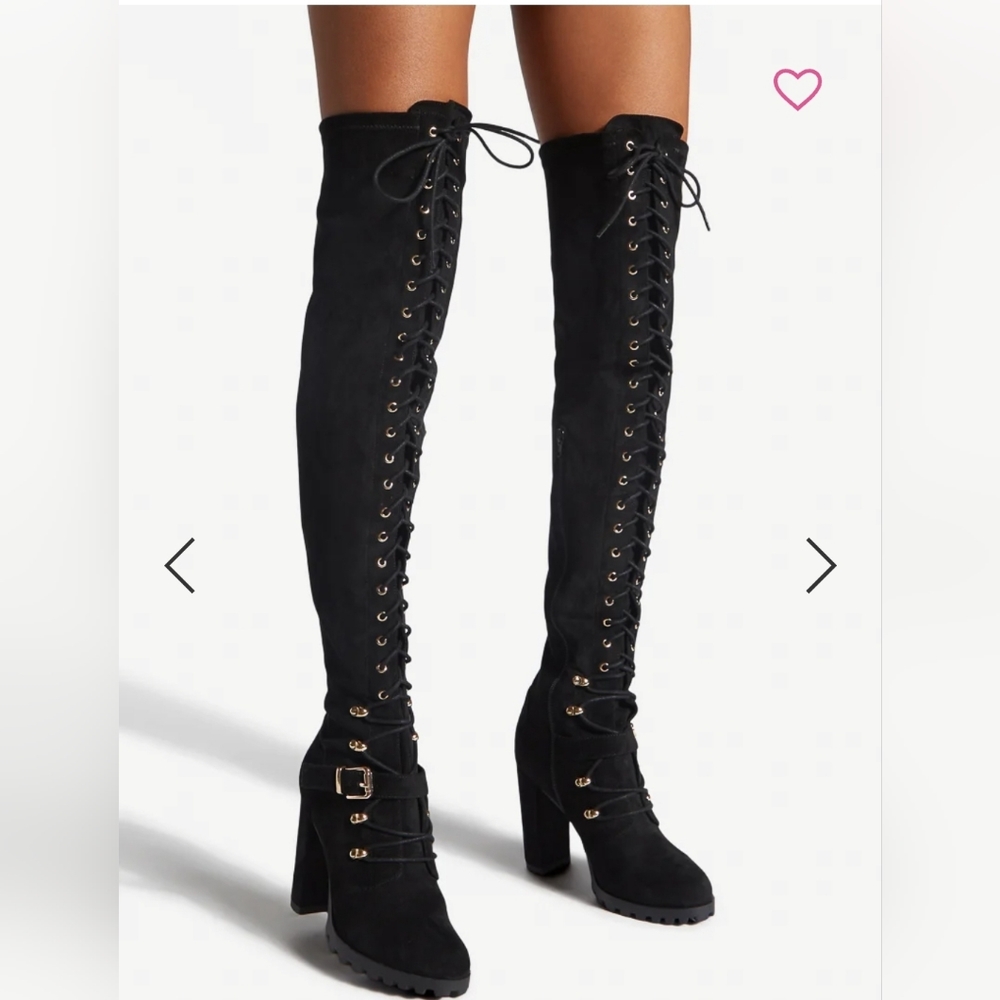 Deneisha Tall Lace-up Boot, Black Color, Size 9